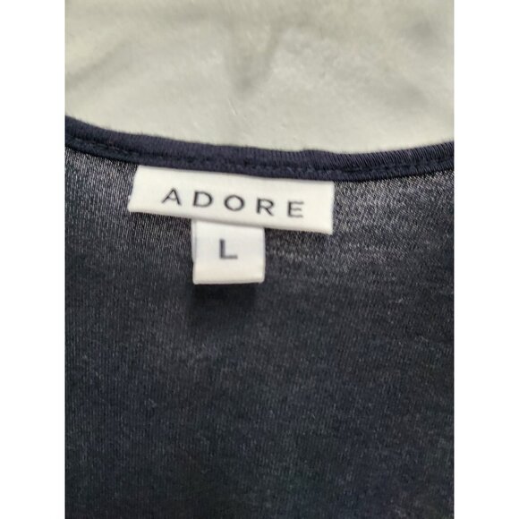 Adore Womens Tank Top Large Tiered Ruffle Lace Animal Print Grunge Whimsygoth - Picture 4 of 8